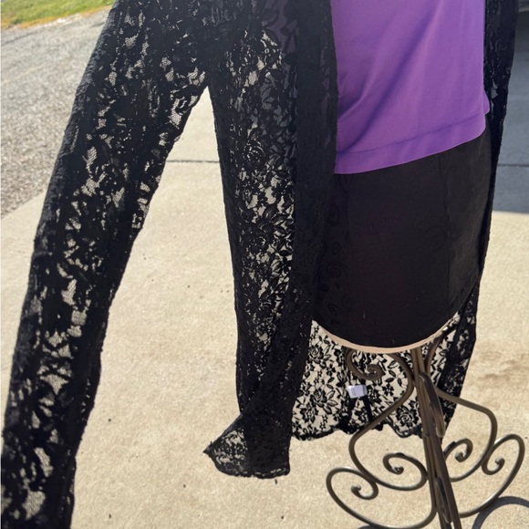 Black Lace Cardigan - Picture 3 of 5